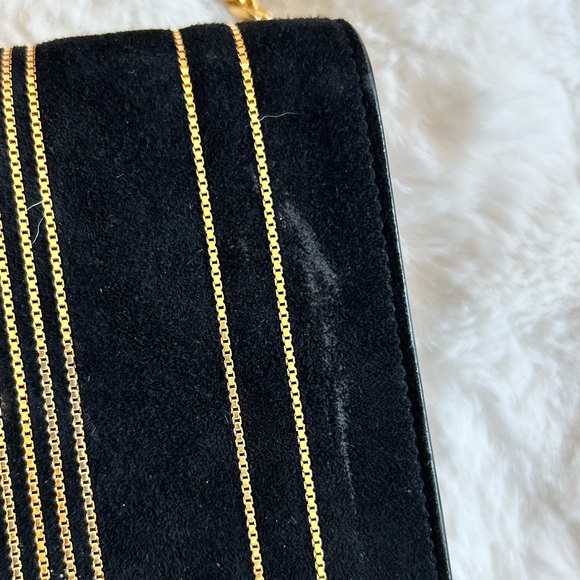 Auth Special Edition YSL Kate Suede Shoulder Bag W/ Gold Hardware - Picture 7 of 13